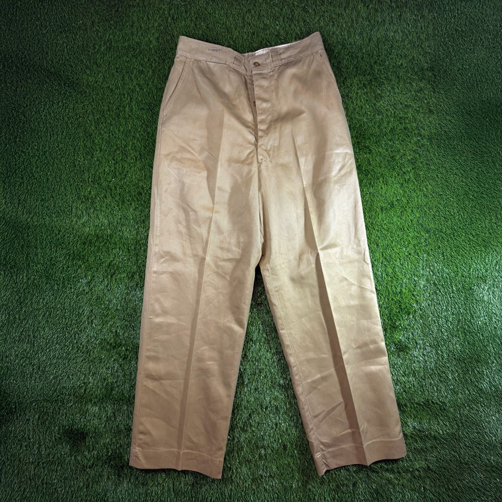 06/25/1953 WWII–Korean War Era U.S. Army VTG Button Fly Khaki Twill Chino Pants